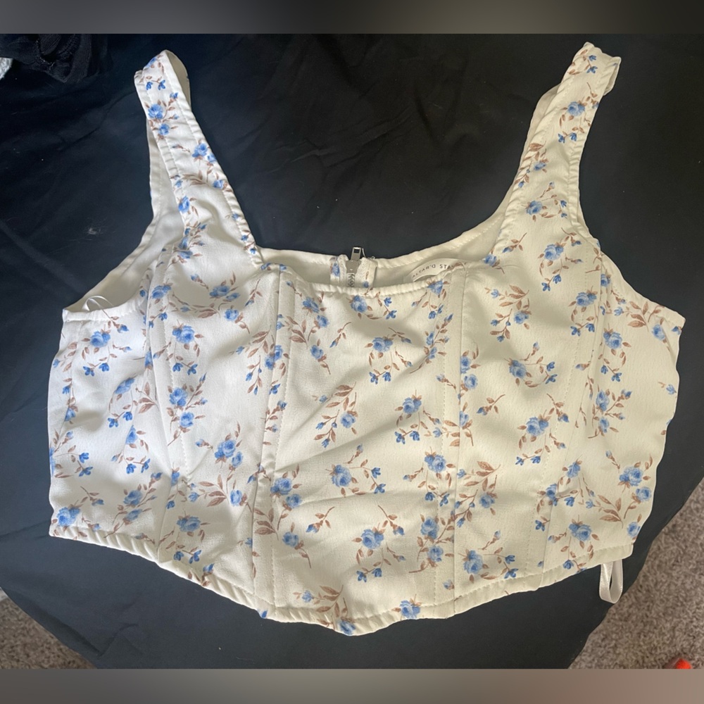 White corset top